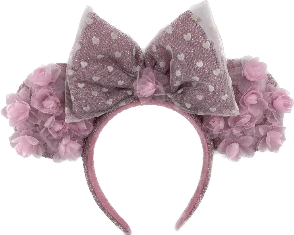 Disney Ears Headband - Minnie Mouse - Hearts And Petals 1 Disney Ears Headband - Minnie Mouse - Hearts And Petals