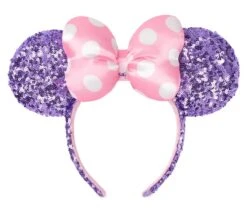 Disney Ears Headband - Minnie Mouse Sequined - Lavender & Pink
