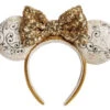 Disney Ears Headband - 50th Anniversary - Gold & White - Light Up