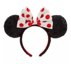 Disney Ears Headband - Minnie Mouse Sequined - Red & White